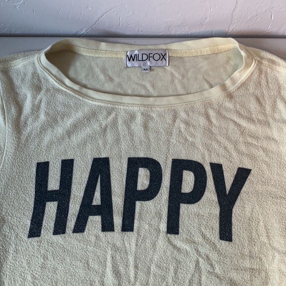 Wildfox soft crewneck “Happy” sweater - Medium - Picture 2 of 8